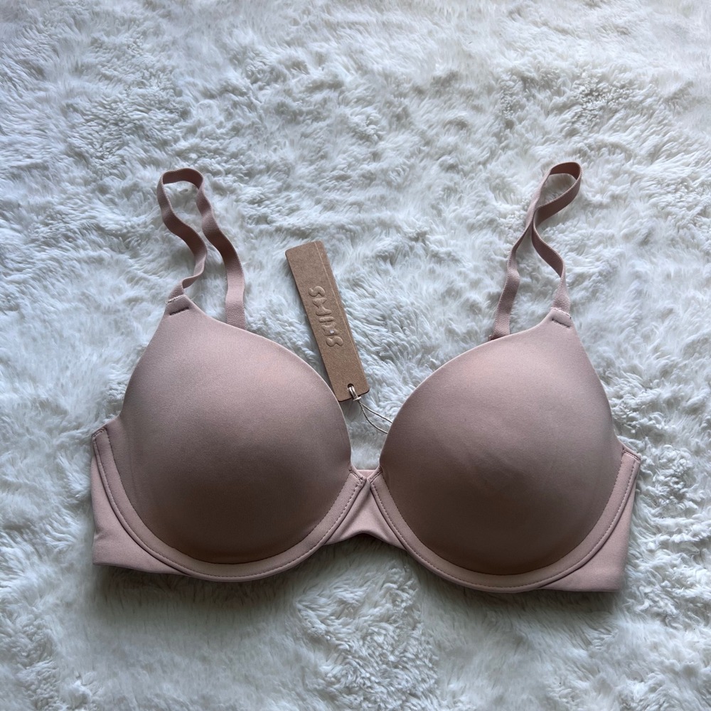 SKIMS Fits Everybody T-Shirt Bra Mica Tan Underwire BA-DEM-9221 Womens 30C NEW - Picture 1 of 11